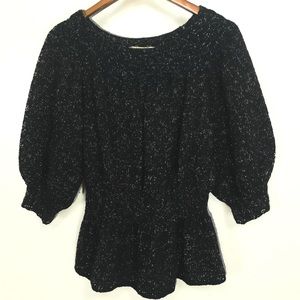 Vintage handmade black sweater w/sparkle detail
